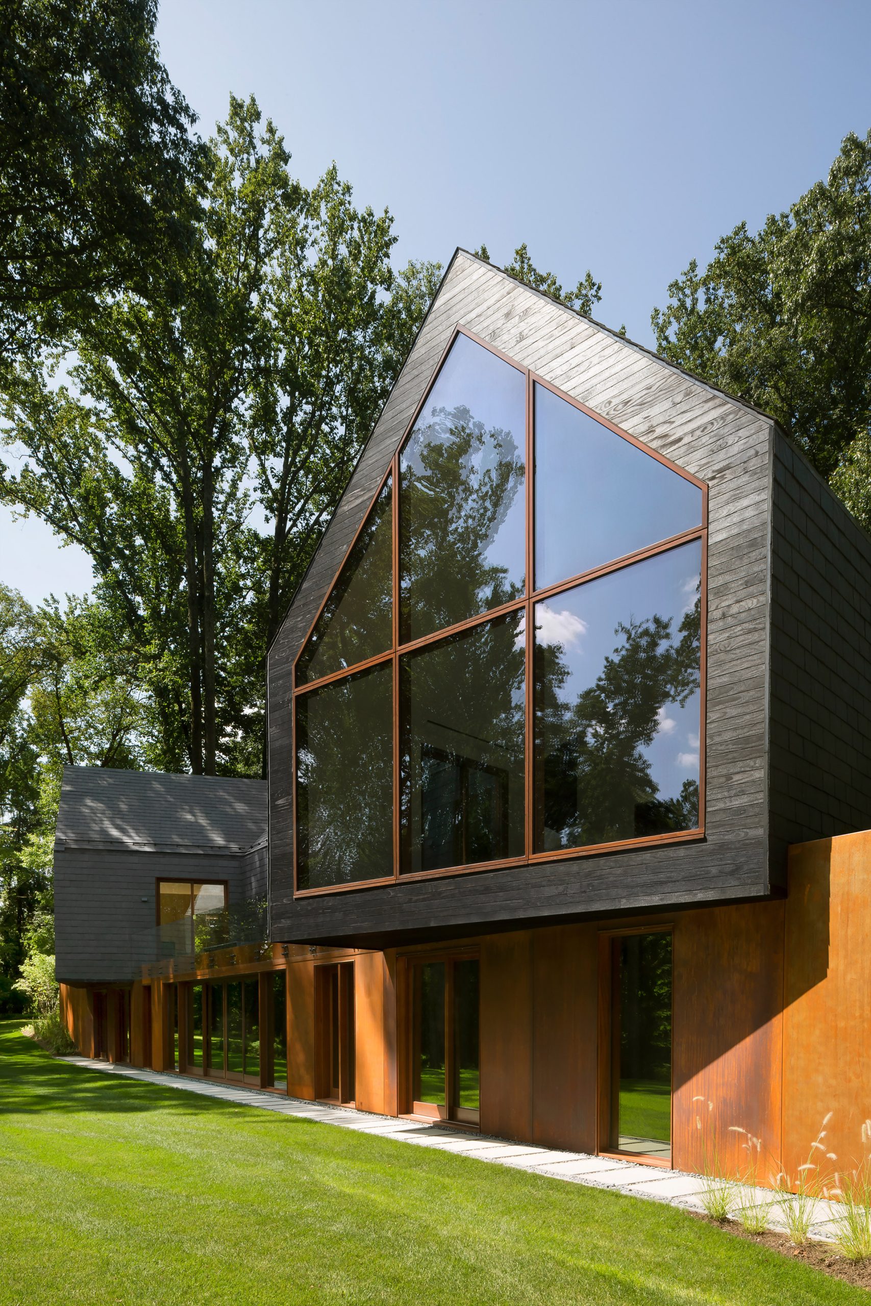 Slate House By Ziger Snead Replaces Fire-Ravaged Maryland Home - Art ... with regard to Slate Floor Tile Interior