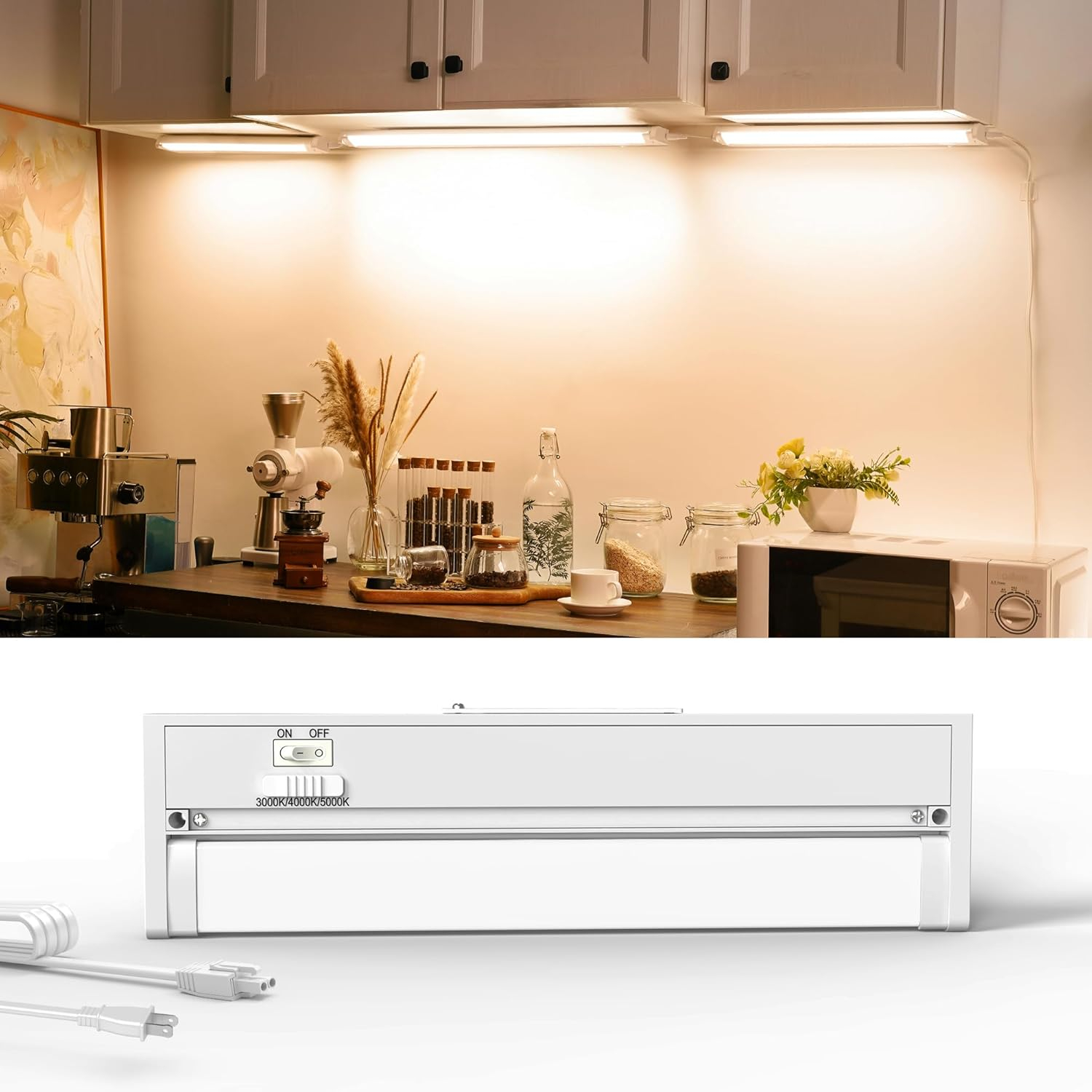Snyloe 12" Led Under Cabinet Lighting, 8W 600Lm, 3 Color Temperatures ... intended for Why Rechargeable LED Picture Lights Are Taking Over Traditional Hardwired Options