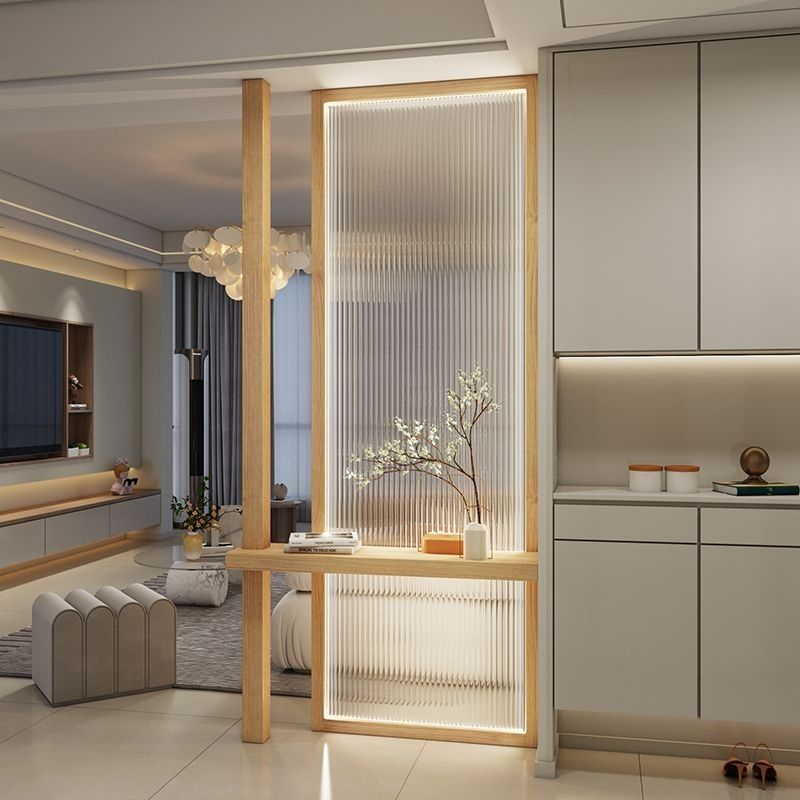 Solid Wood Changhong Glass Screen Small Apartment Partition Living Room ... regarding How Glass Partitions Transform Small Apartments Into Bright Open Spaces in 2026
