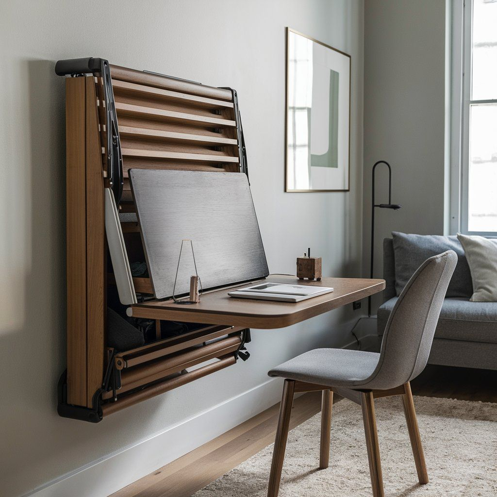 Space-Saving Foldable Wall Desk: Modern & Functional Workspace | Small ... with Wall Mounted Desk Foldable