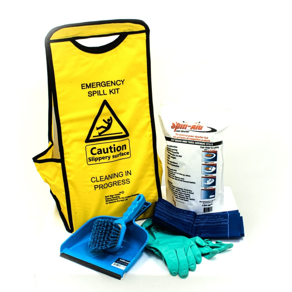 Spill Sign Caddy Kit | One Stop Cleaning Shop with regard to Cleaning Supply Caddy Organization