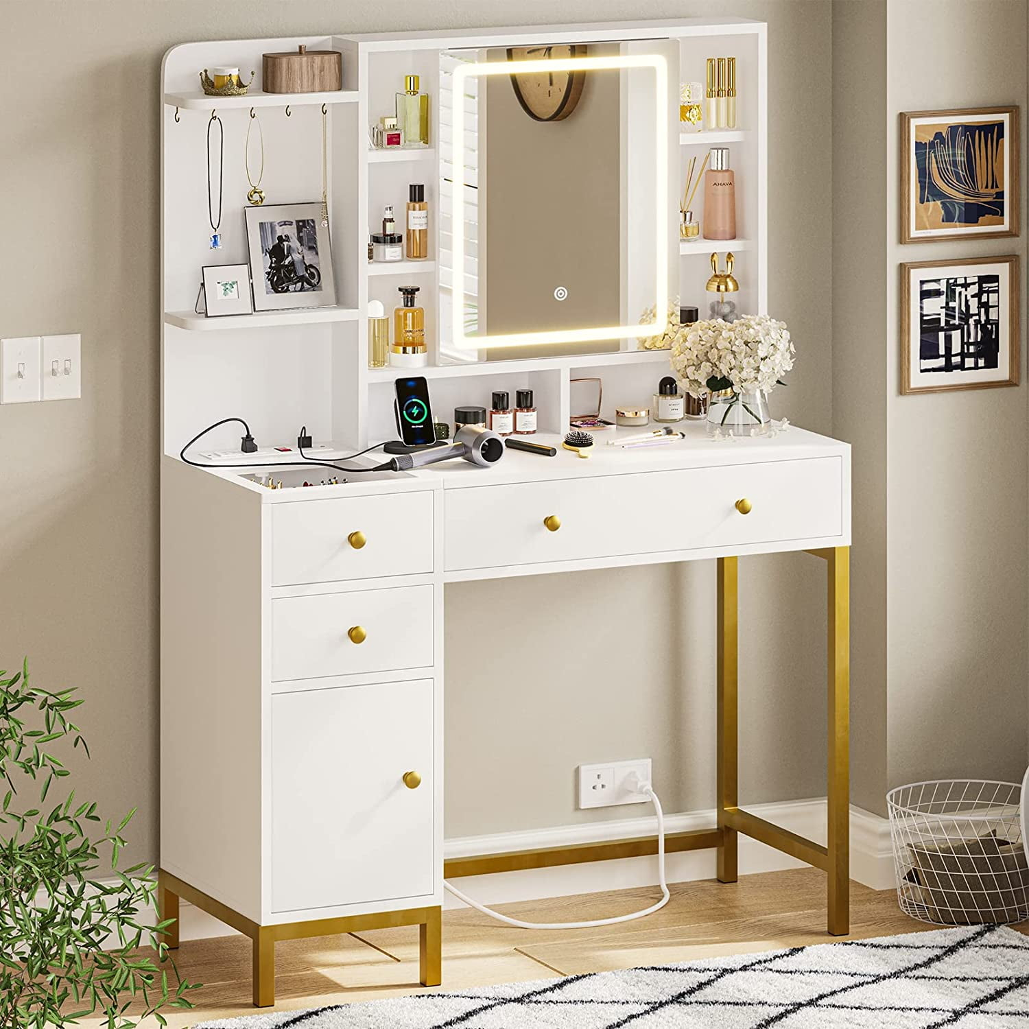 Storage Vanity Desk At Sarah Fox Blog within Vanity Desk With Storage