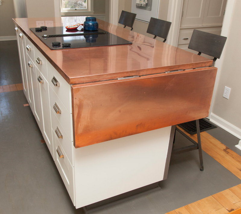 The Benefits Of Copper Kitchen Countertops - Kitchen Ideas throughout What Homeowners Wish They Knew Before Installing Copper Countertops