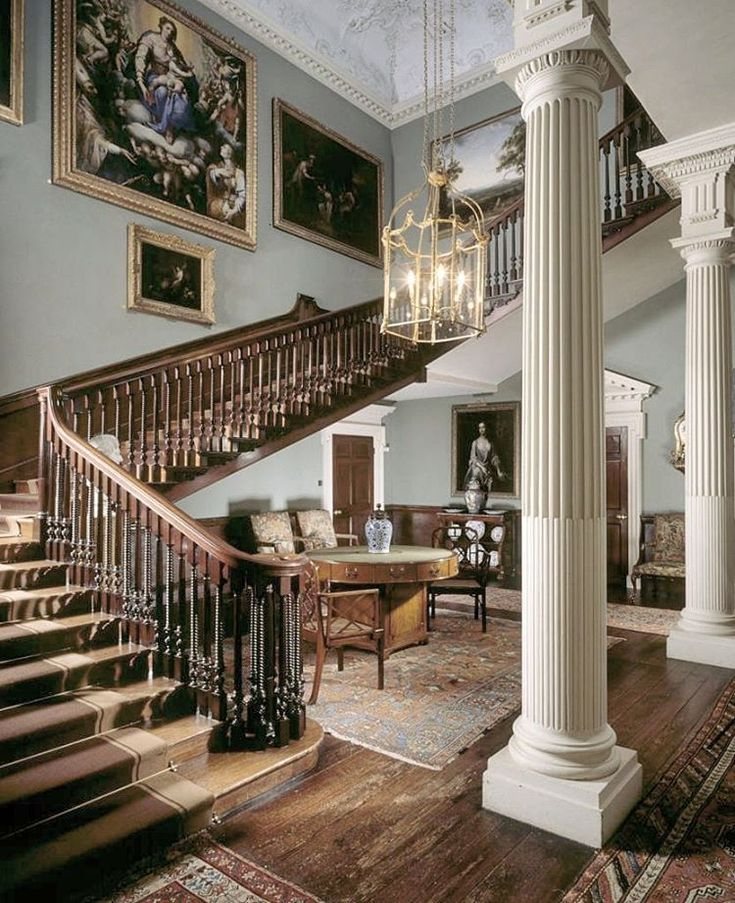 The Interesting Staircase Hall At Saltram House In Devon. Phot | Tudor ... regarding Roy Slade Interior Design Philosophy