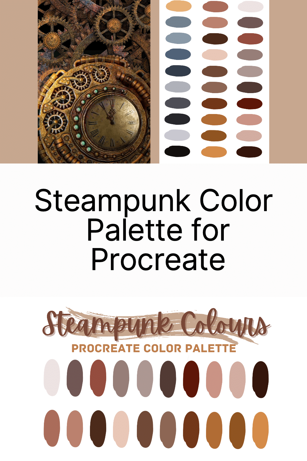 The Perfect Steampunk Colour Palette For Procreate - Artsydee - Drawing ... intended for Creating an Immersive Steampunk Atmosphere Through Thoughtful Color Palettes and Textures