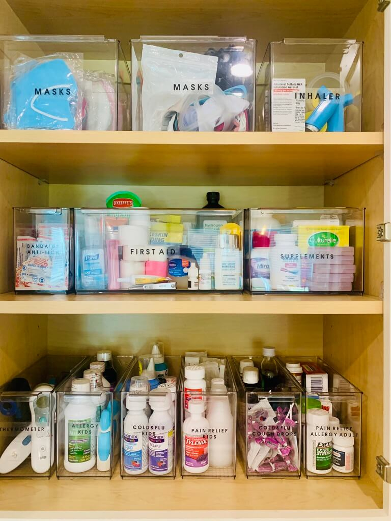The Ultimate Guide To Organizing A Medicine Cabinet - Organized Marie with What to keep and what to toss when organizing your medicine cabinet this year