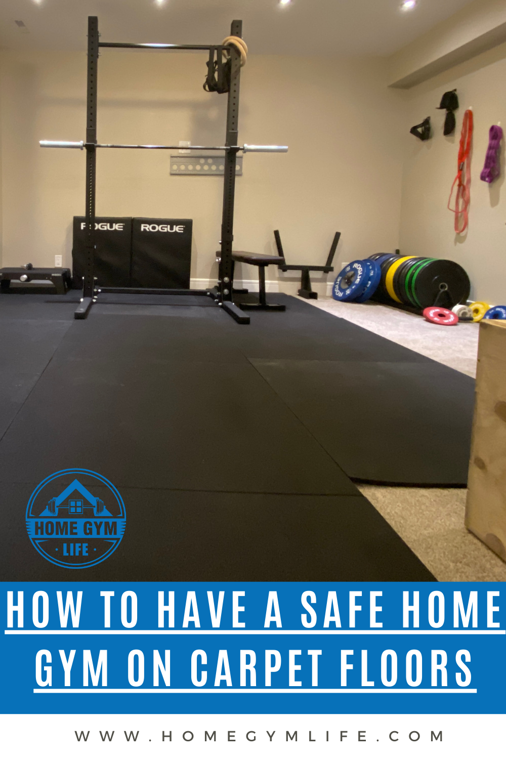 Tips To Build A Safe Home Gym On Carpet | Home Gym Flooring, Diy Home ... inside Home Gym Flooring Over Carpet
