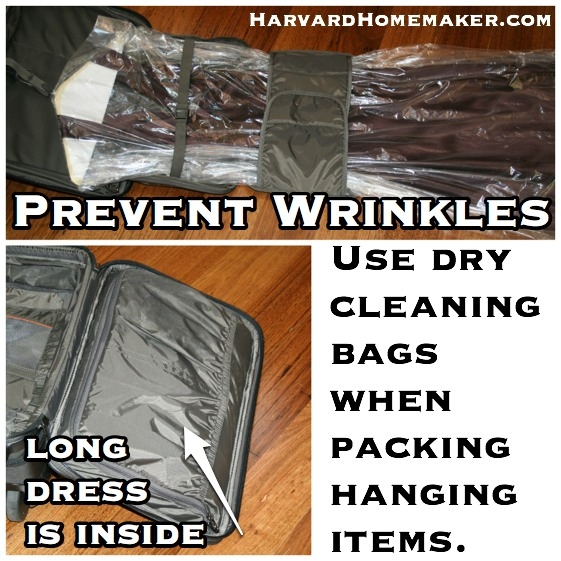 Travel Tip: Use Dry Cleaning Bags To Keep Hanging Items Wrinkle-Free ... within Gift Bag Storage Organizer