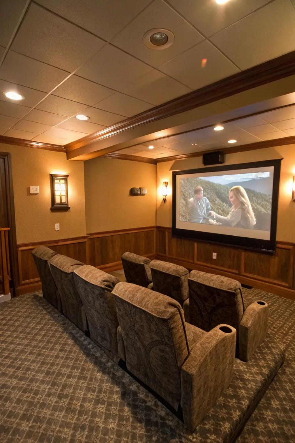 Unique Theater Ideas For Your Basement - Light And Layer intended for Basement Home Theater Lighting Design