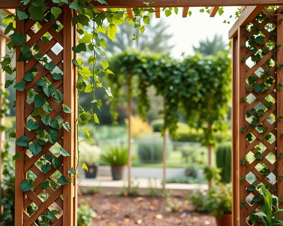 Using Trellis Systems To Create Stunning Vertical Gardens throughout Vineyard Design Small Backyard
