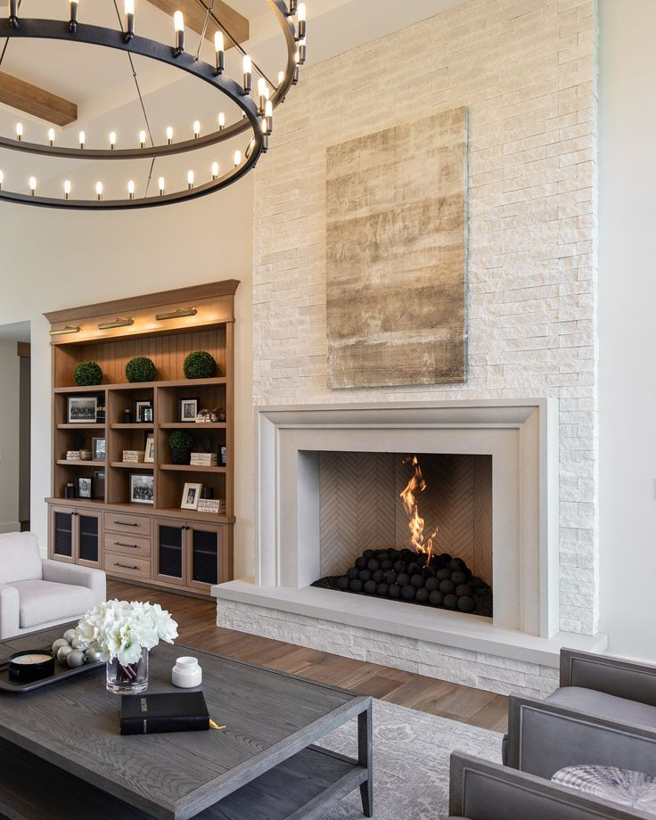 Verona - Transform Your Living Room With This Stunning Cast Stone Fireplace for Transforming Your Living Room with Handcrafted Cast Stone Details