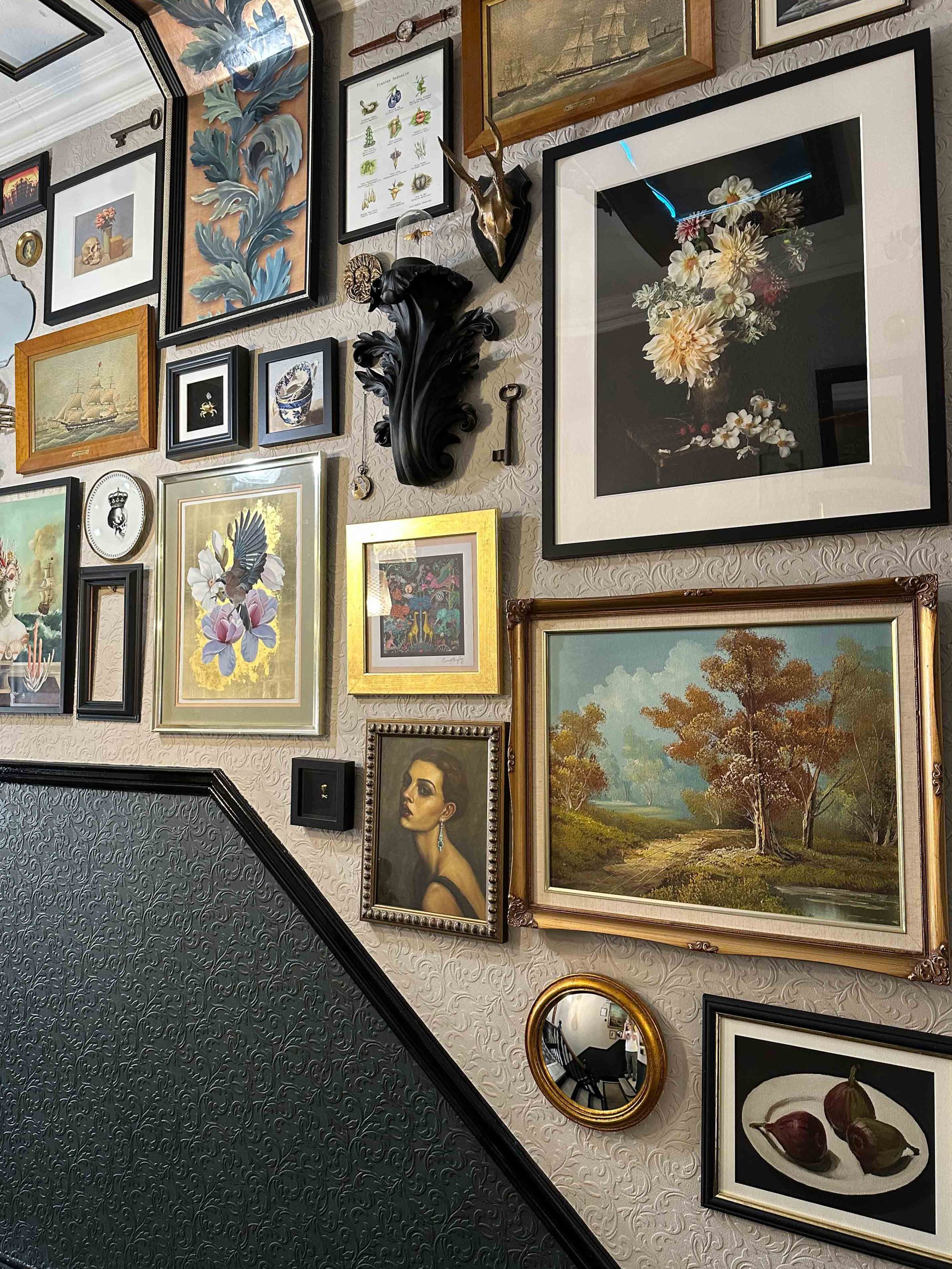 Vintage Gallery Wall Ideas For Every Space | Artfully Walls for The Secret to Flexible Gallery Walls Using Vintage Inspired Picture Rails
