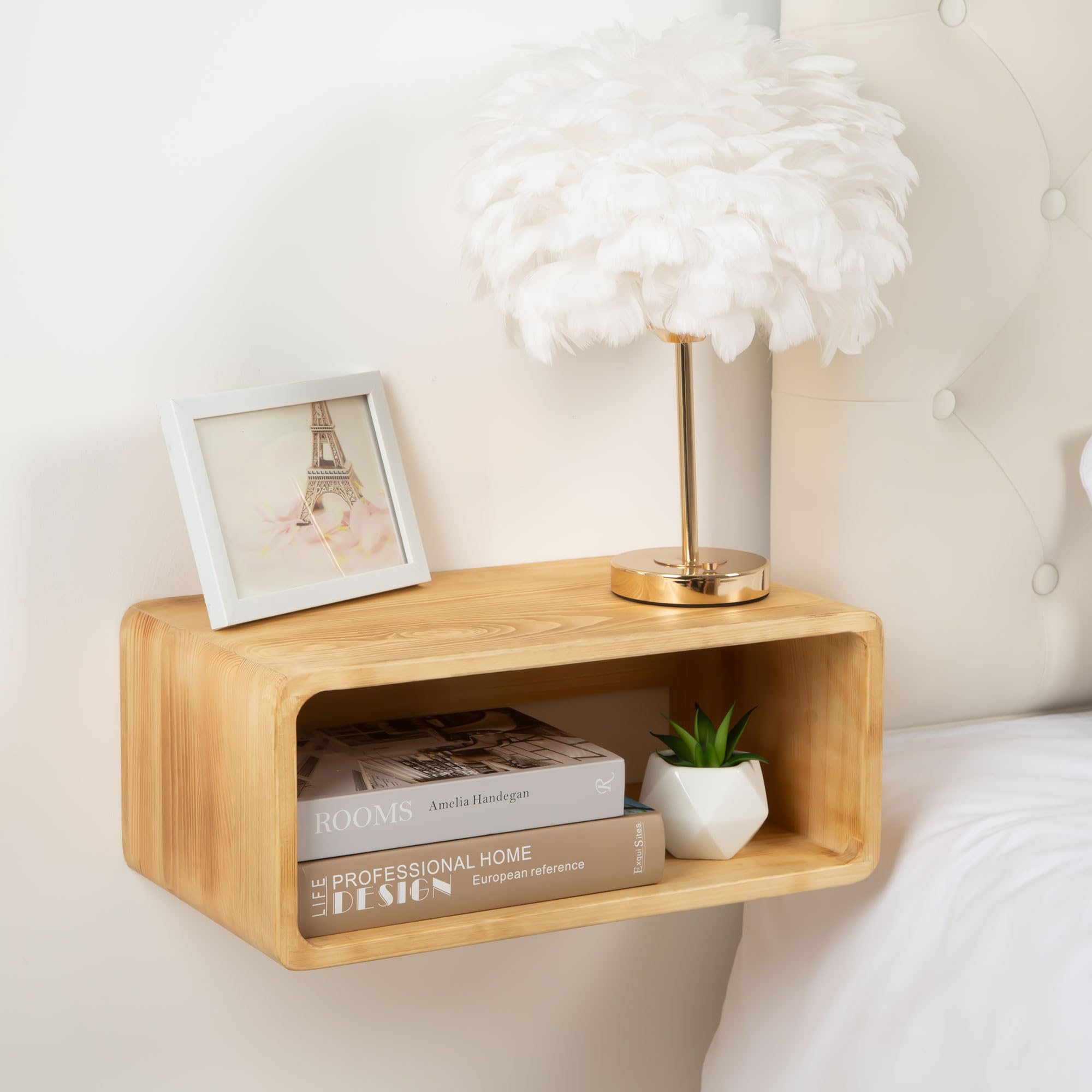 Wall Mounted Nightstand Shelf inside Floating Nightstand With Drawer