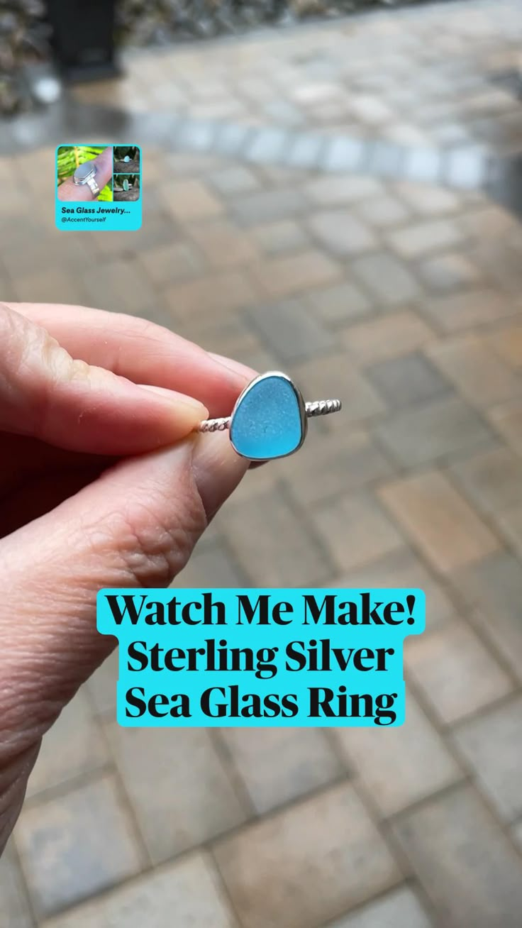 Watch Me Make! Sterling Silver Sea Glass Ring In 2025 | Sea Glass ... with From Silver to Sea Glass Transforming Zinc with Natural Patina Techniques
