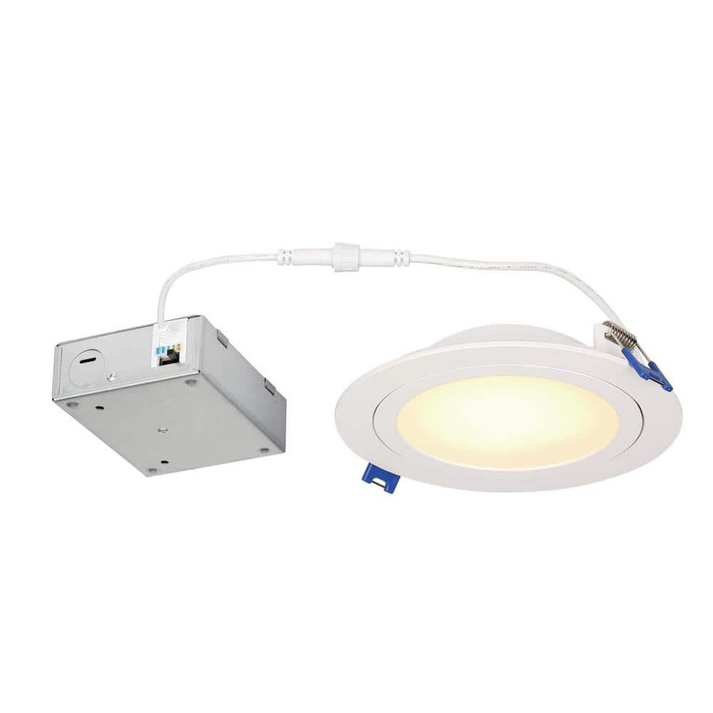 Westinghouse 6 In. Gimbal 2700-5000K Selectable New Construction ... in Top Rated Gimbal Recessed Lighting Options for Sloped Ceilings Reviewed