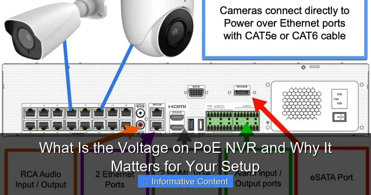 What Is The Voltage On Poe Nvr And Why It Matters For Your Setup in Poe Camera System Nvr