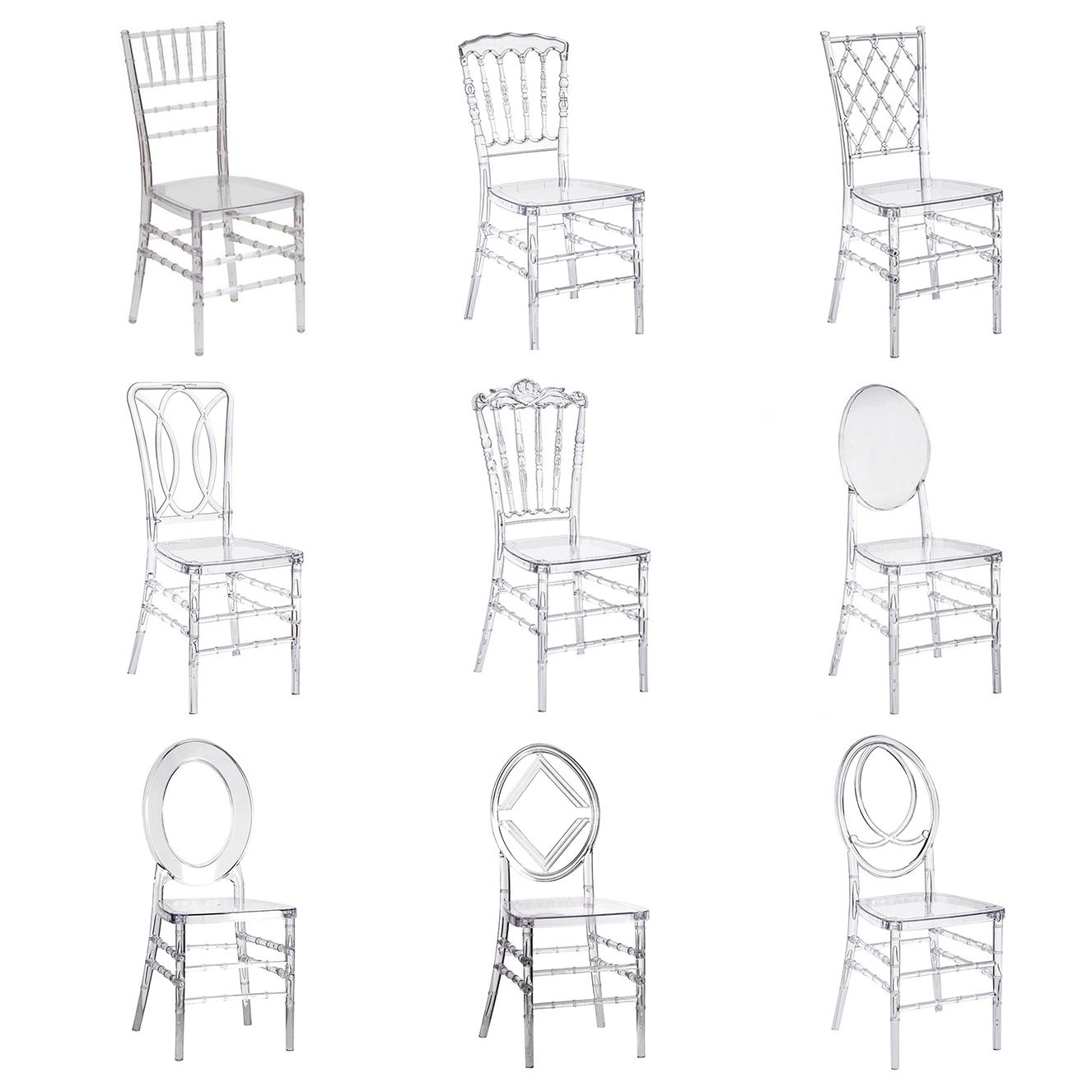 Wholesale Clear Acrylic Crystal Resin Event Tiffany Chiavari Chair ... within Acrylic Ghost Chair Decor Ideas