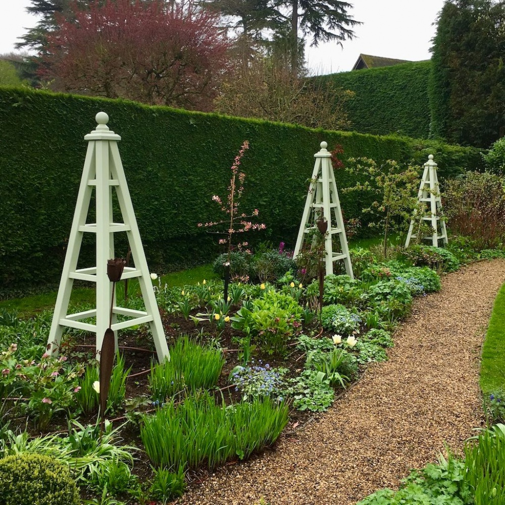 Wooden Garden Obelisk & Planters Any Size Painted Any Colour pertaining to The Quiet Beauty of Handcrafted Wood Obelisks in Modern Gardens