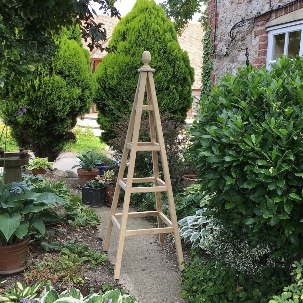 Wooden Garden Obelisks Made From Accoya Painted Any Colour with Obelisk Trellis Wood