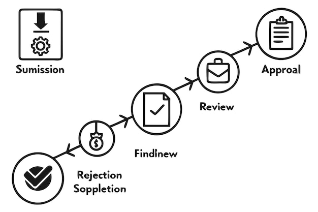 Workflow Process Submission Review Approval Rejection Completion | 프리미엄 벡터 with Turning a Zoning Rejection into an Approval Strategy