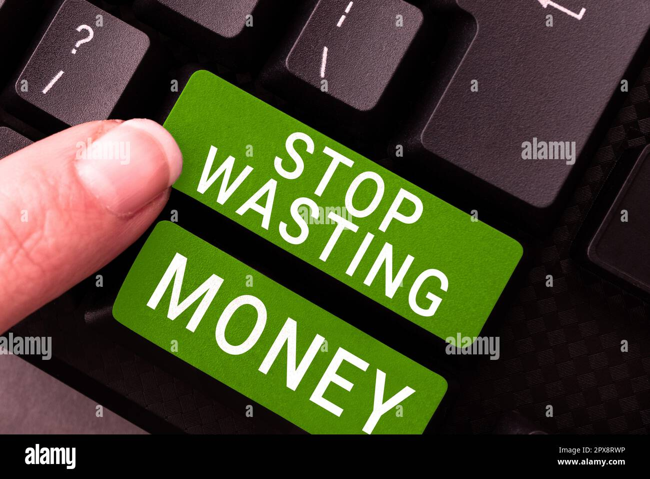 Conceptual Caption Stop Wasting Money, Business Overview Advicing ... for Stop Wasting Money on Premium Converters When Full Desks Cost Less