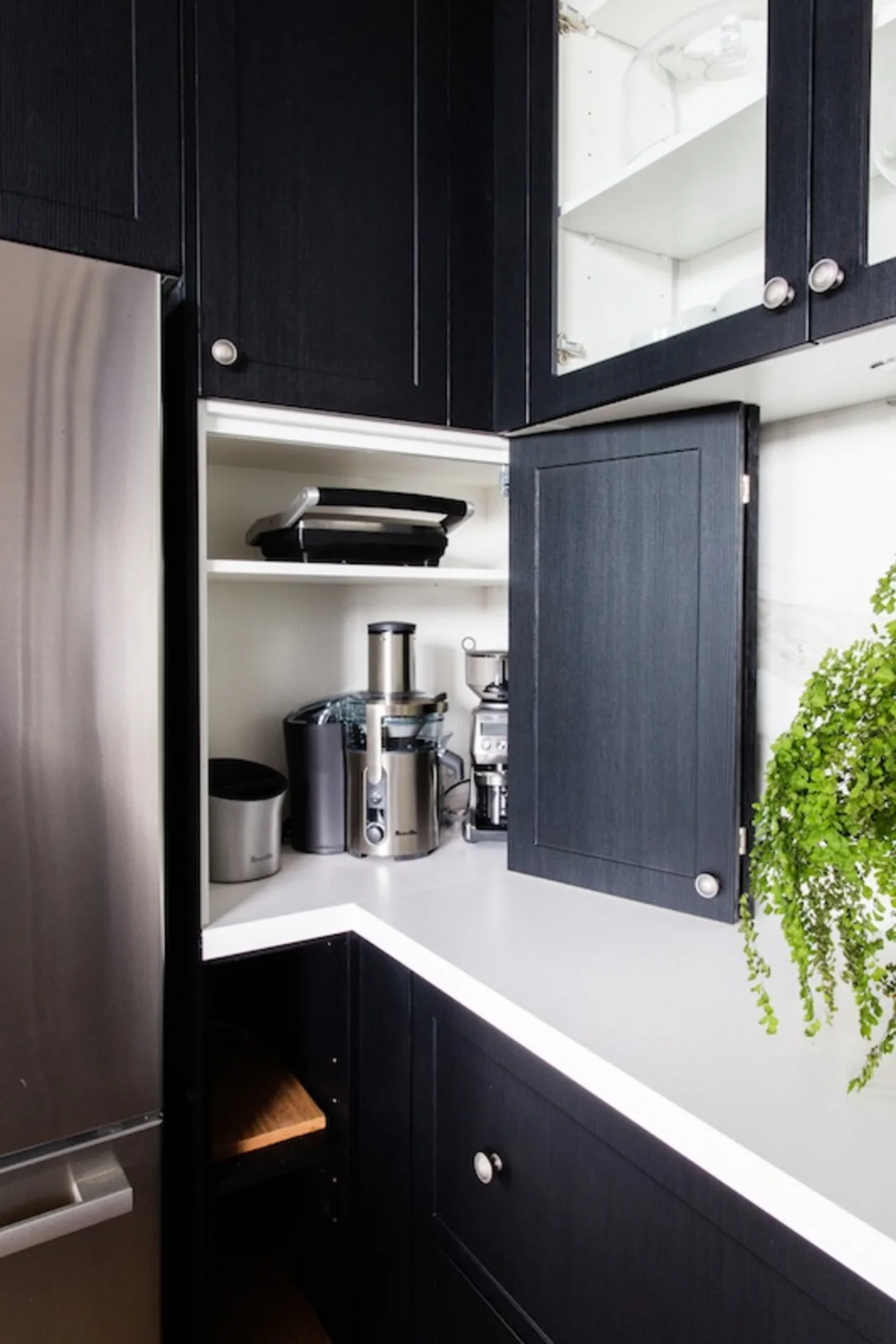 Corner Kitchen Cabinet Ideas That Transform This Awkward Space Into ... with Blind Corner Cabinet Organizer