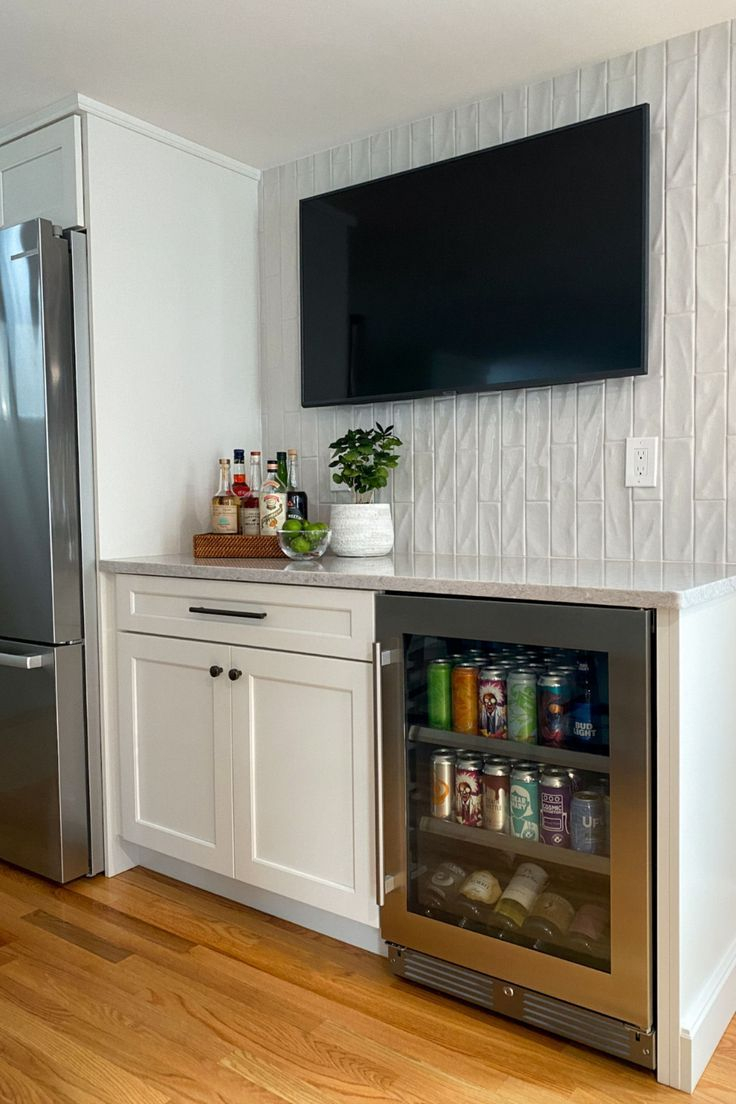 Kitchen Beverage Center | New Kitchen, Kitchen Remodel, Home Kitchens pertaining to The Hidden Details That Make a Beverage Center Functional for Real Life