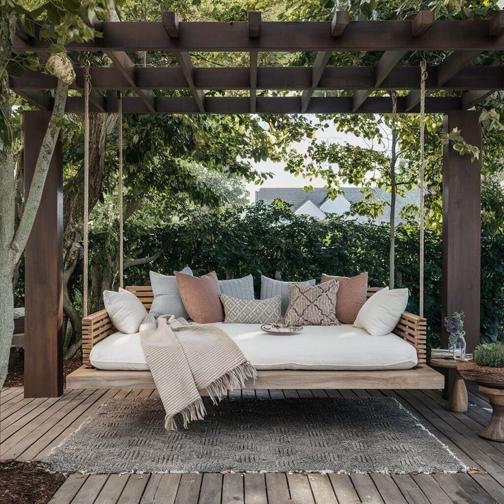 Porch Swing Bed – Outdoor Italian Luxury | Melaaura pertaining to Swing Bed Porch Design