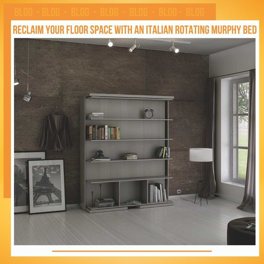 Reclaim Your Floor Space With An Italian Rotating Murphy Bed | Murphy ... intended for Space Saving Furniture For Studio Apartment