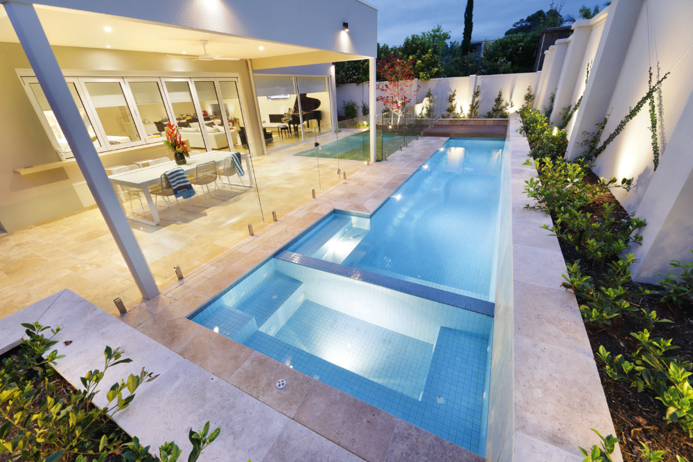 Stunning Lap Pool And Spa Design In Melbourne's Bayside with regard to Lap Pool Design Small Backyard