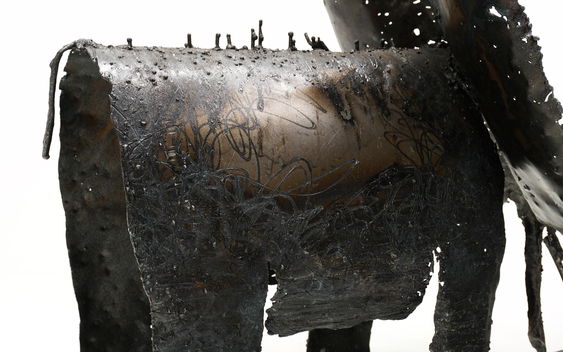 Torch Cut Steel Elephant Table Top Sculpture By James Bearden For Sale ... with regard to Brutalist Interior Design Furniture