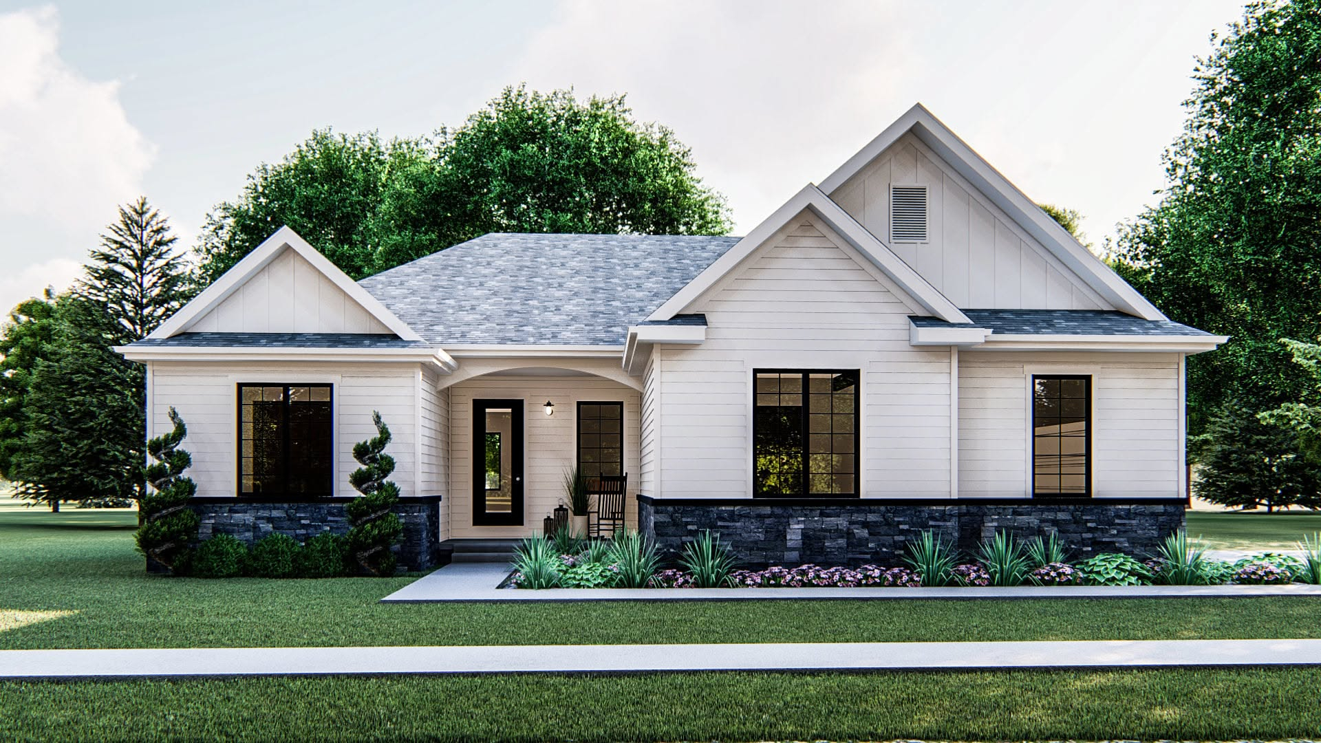 1 Story Traditional House Plan | Greenberg | Traditional House Plans ... with regard to Ranch House Makeover Tips