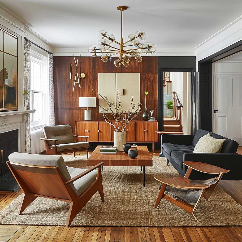 10+ Fresh Takes On Mid Century Modern Living Room Ideas regarding How everyday families are adapting mid century modern pieces for modern living
