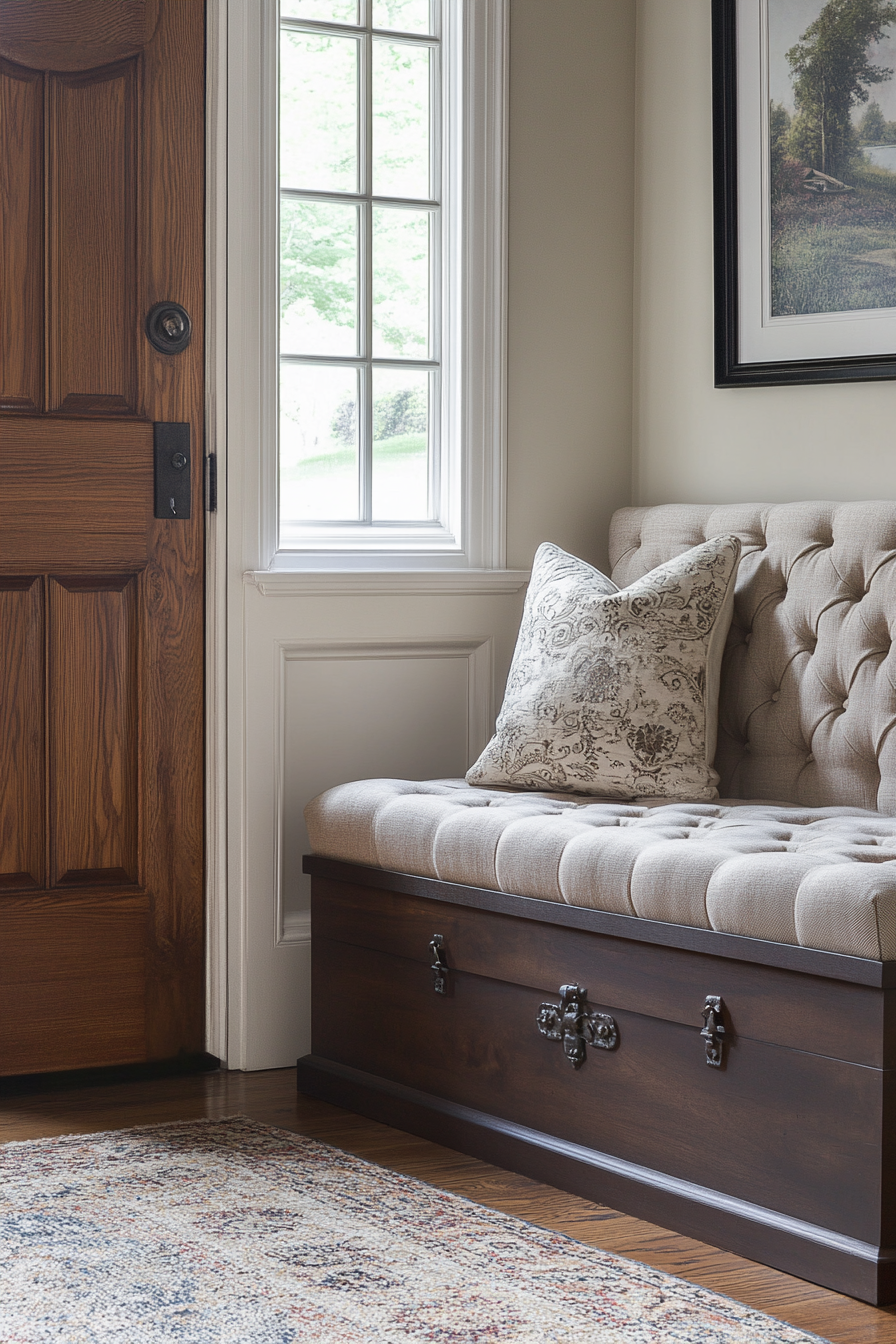 13 Stylish Bench Designs For Your Entryway — Dreamyhomestyle intended for Upholstered Bench Styling