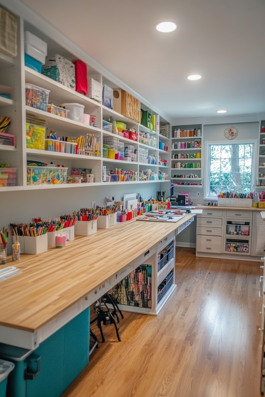 15 Innovative Craft Room Layouts For Any Space – Dreamyhomestyle | Big ... intended for Craft Room Organization