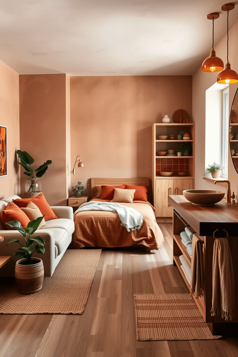 Designing a Cozy Bedroom Using Rich Clay and Ochre Palettes