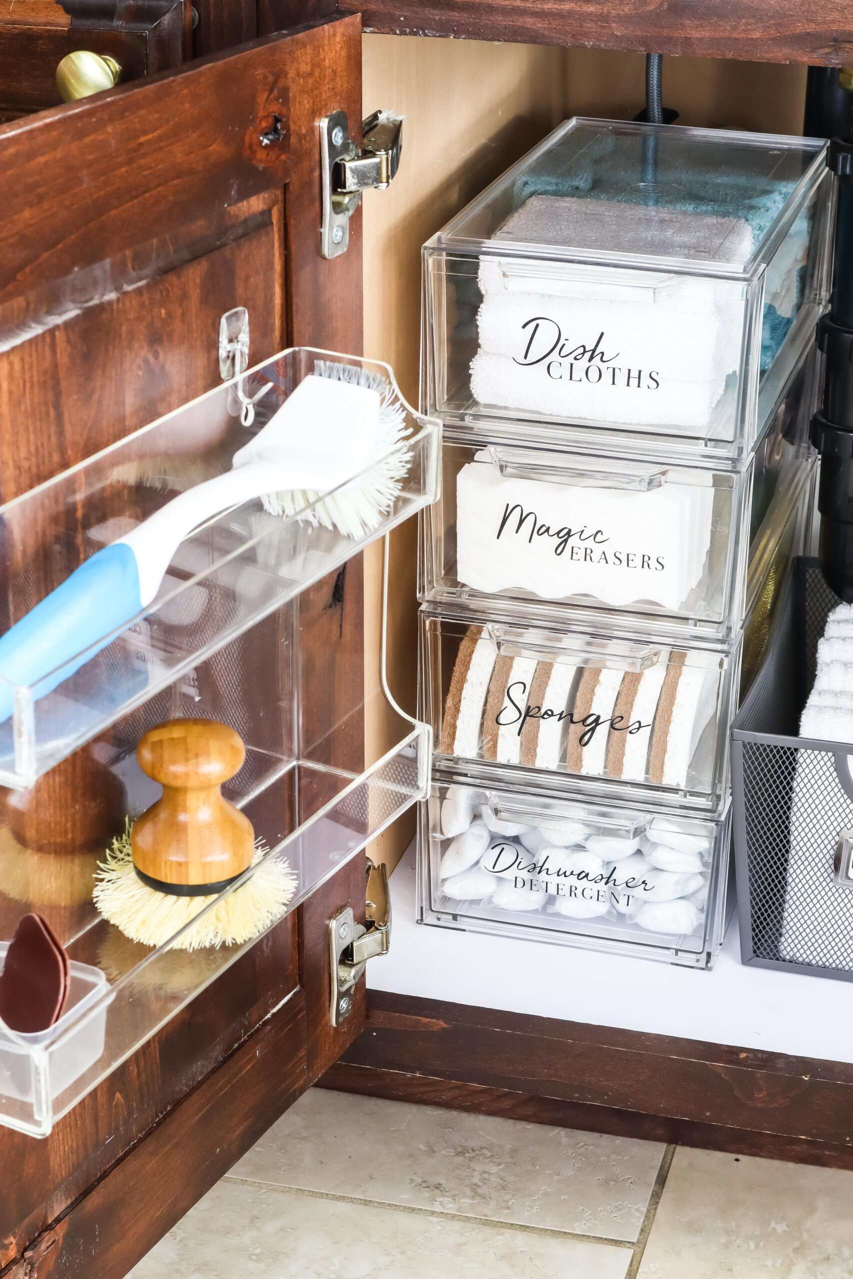 5 Easy Steps To Organize Under Your Kitchen Sink Once And For All ... inside Cleaning Supply Organization
