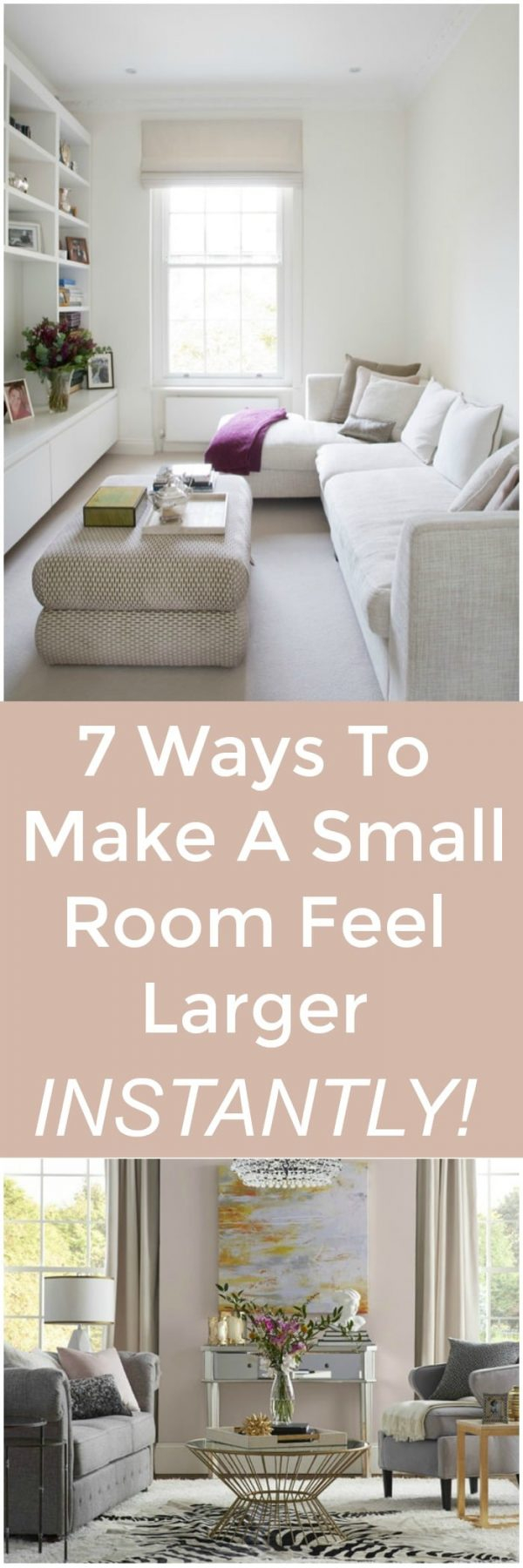7 Ways To Make A Small Room Feel Larger Instantly! - Setting For Four ... intended for Creative lighting changes that instantly make small apartments feel much larger