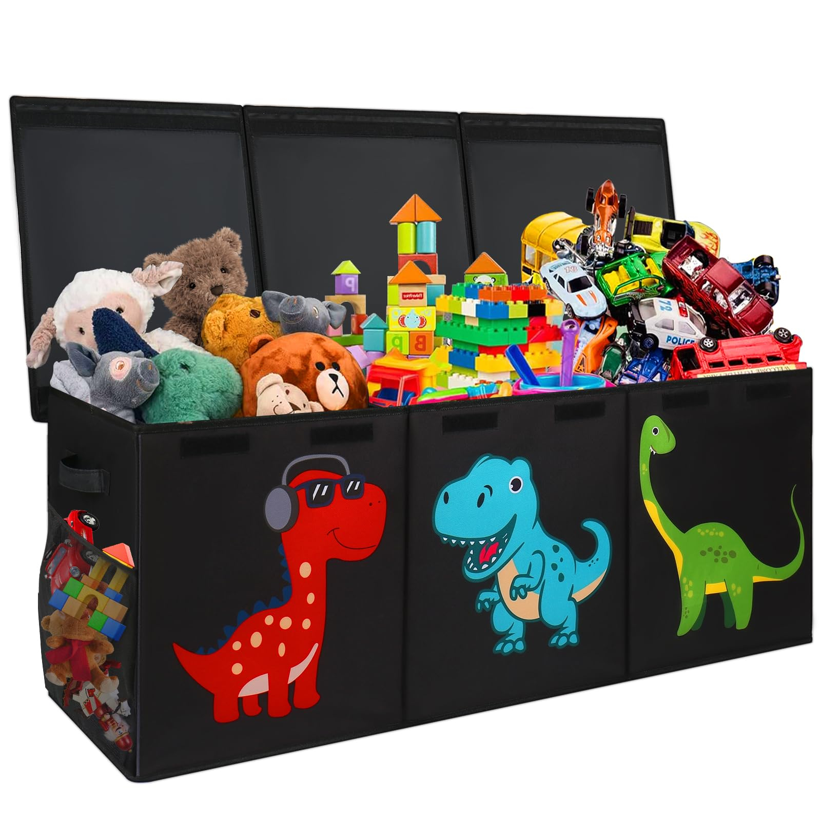 Amazon.com: Mabahoo Extra Large Toy Box, Collapsible Sturdy Storage ... within Why Professional Organizers Swear by Open Bins Over Lidded Toy Boxes