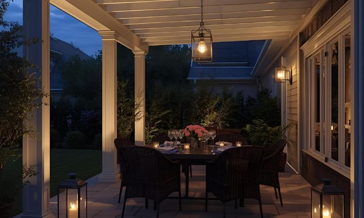Best Covered Patio Lighting Ideas That Make Evenings Outside ... for Clever lighting ideas to make your patio welcoming long after sunset
