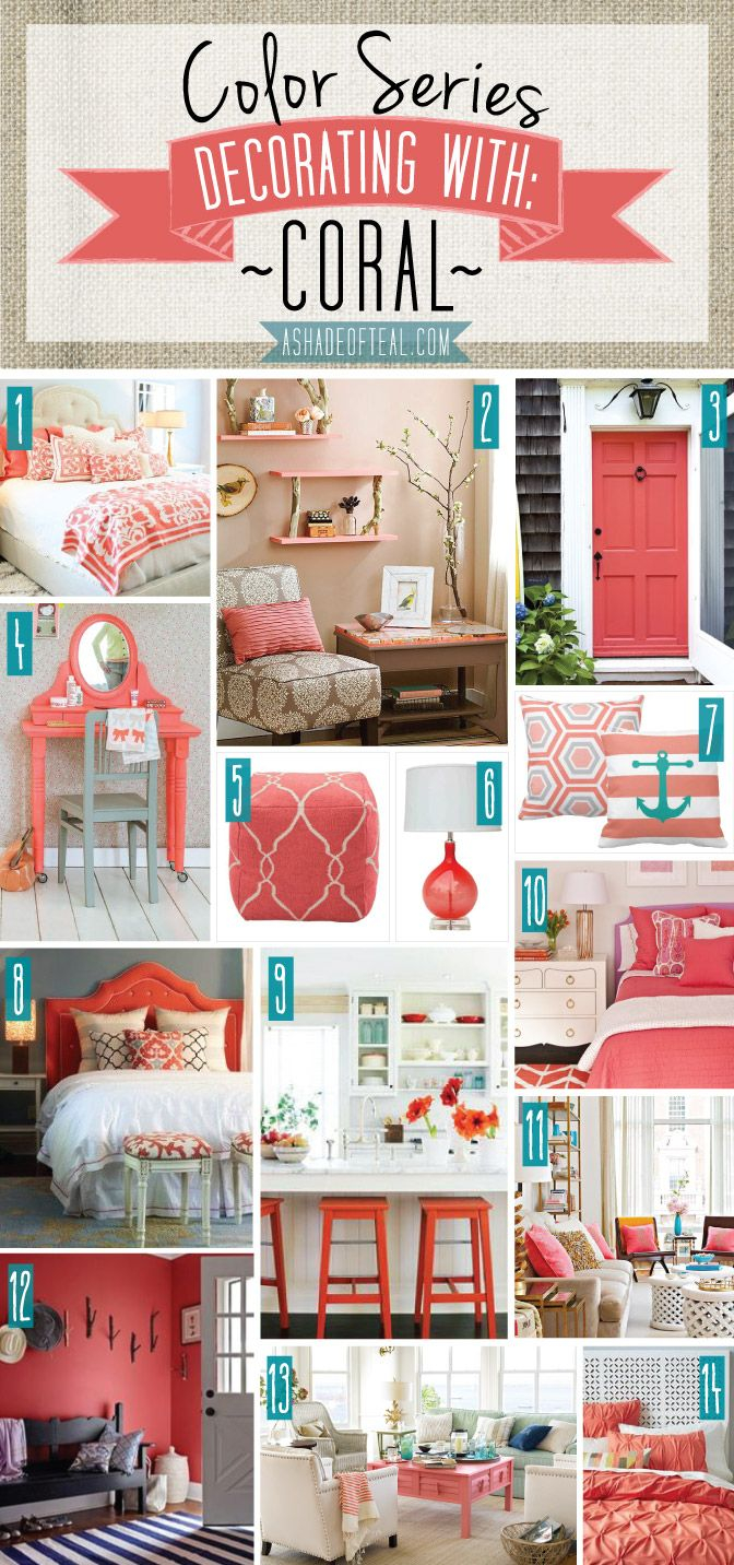 Coral Home Decor Ideas | Coral Color Home Decor Ideas, How To Decorate ... regarding Coral Accent Color Guide