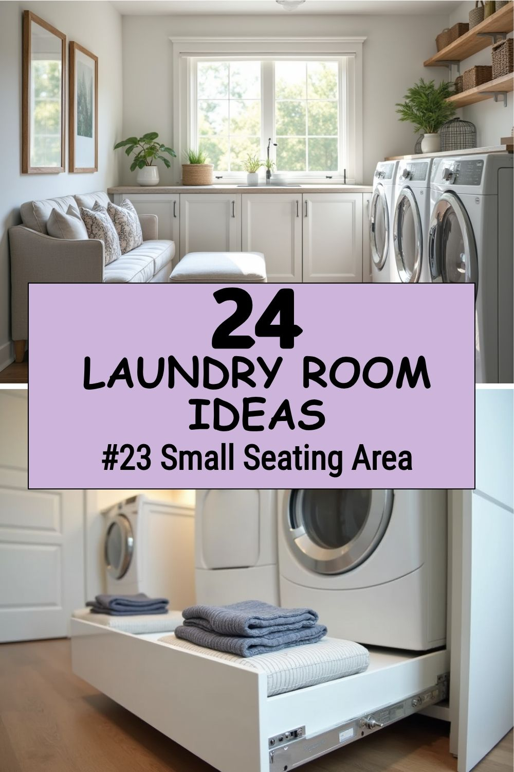 Create A Functional Laundry Room With A Small Seating Area | Small ... with Laundry Room Layout Design