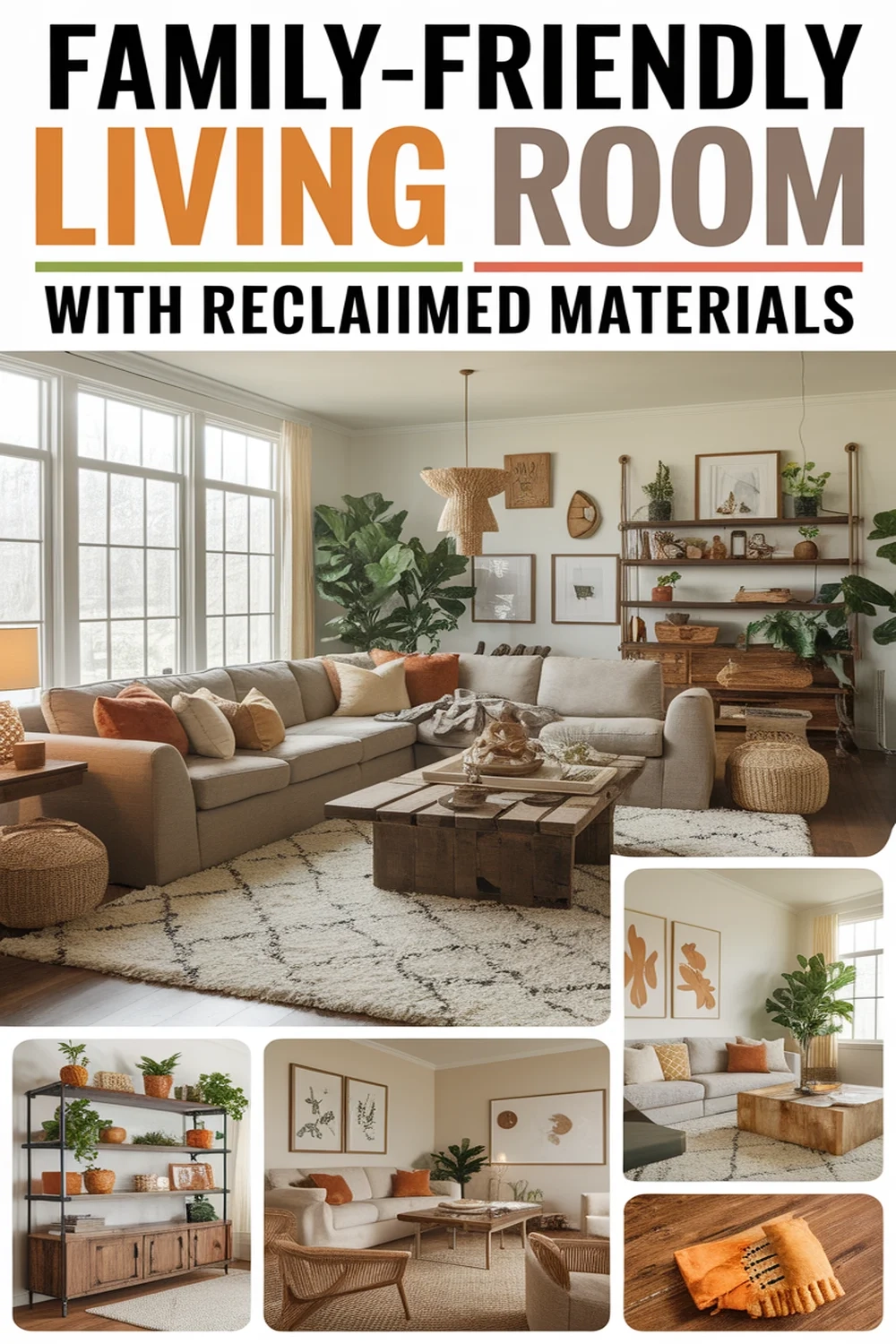 Creating A Family-Friendly Living Room Using Reclaimed Materials ... in Decluttering Tips For Home