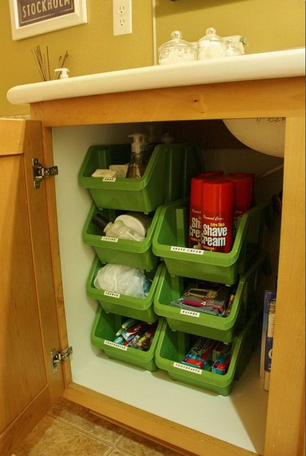 Creative Under Sink Storage Ideas with regard to Cleaning Supply Organization
