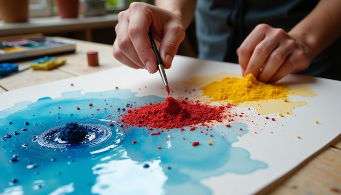 Free Pigments Meet Paper Image - Watercolor, Painting, Pigment ... intended for Bold Color Schemes For Home