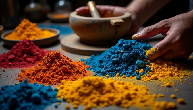 Free Vibrant Pigment Powders Image - Pigments, Powders, Blue | Download ... inside Blending vibrant pigments into neutral spaces for a balanced look