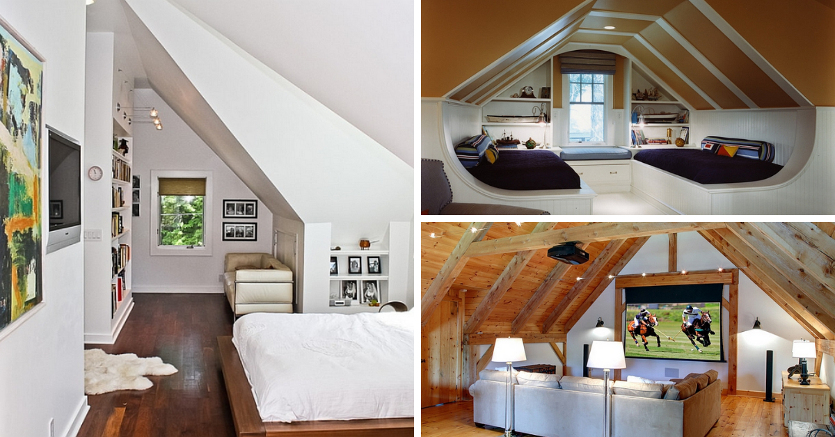 How To Decorate Rooms With Slanted Ceilings Or Walls for Attic Conversion Makeover