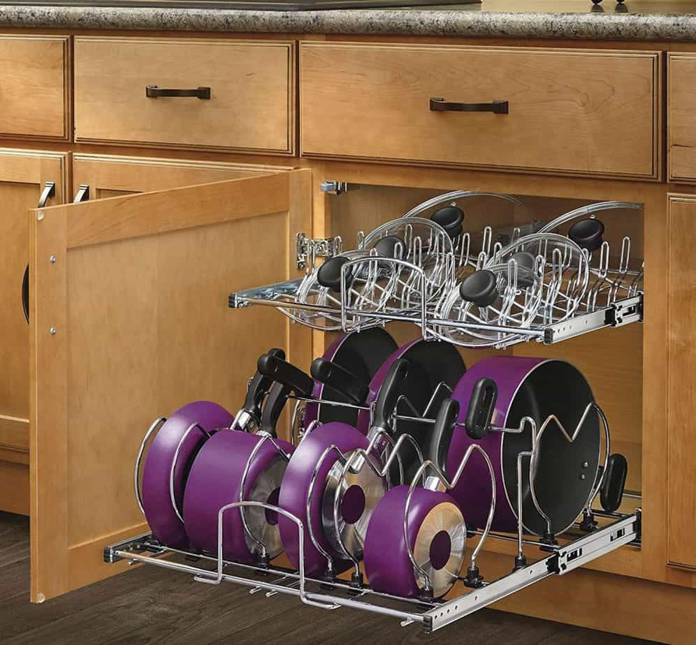Kitchen Storage Ideas For Pots And Pans inside Pot And Pan Storage