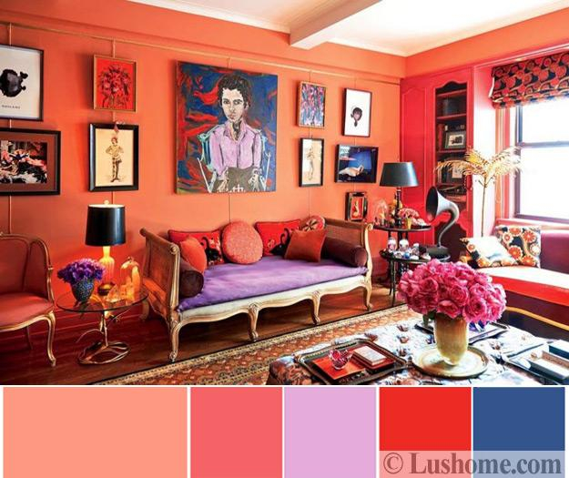 Modern Coral Pink Color Schemes, Ready To Use Color Combinations For ... pertaining to Simple ways to test coral hues in your decor before committing to a full redesign