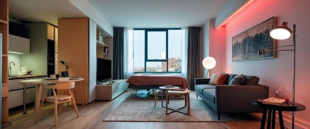 Modern Studio Apartment With Multifunctional Furniture For Urban Living ... regarding Studio Apartment Furniture